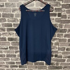 Tommie Copper Lower Back Support Tank top shirt navy blue